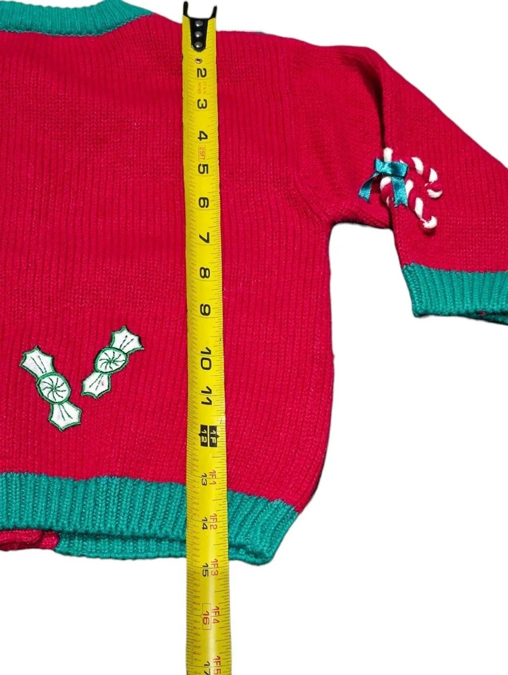 Vintage Organically Grown Kids Ugly Christmas Sweater Cardigan 3T Gingerbread Ho